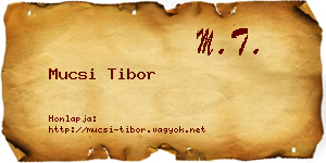Mucsi Tibor névjegykártya
